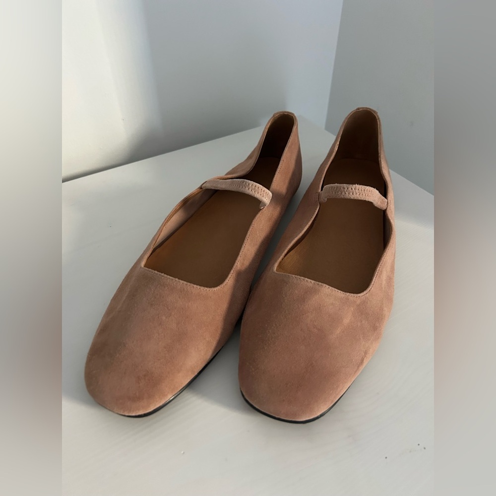 Madewell greta ballet flat in suede